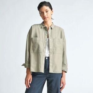 EVERLANE The Boxy Button Down Oxford Shirt in 100% Organic Cotton - Sage - M